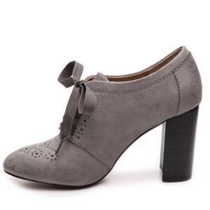 Adrienne Vittadini AV Gose Oxford Lace-up Pump 7.5 Grey Menswear Preppy Academia